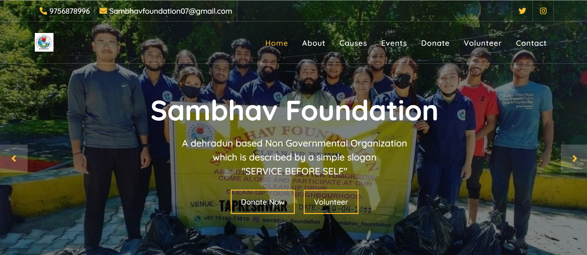 Sambhav Foundation Website